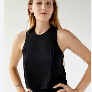 Splits59 Toni Black Relaxed Jersey Workout Tank Top Size Small